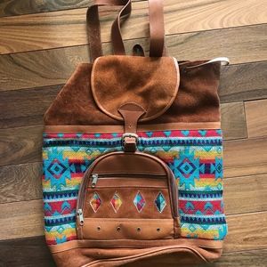 Handmade Leather backpack from Ecuador